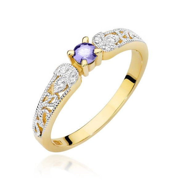 Anello in Oro Ocean con Tanzanite e Diamanti