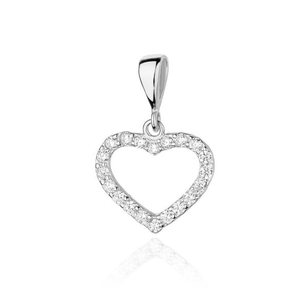 Pendente in Oro Cuore con Diamanti da 0,28 ct