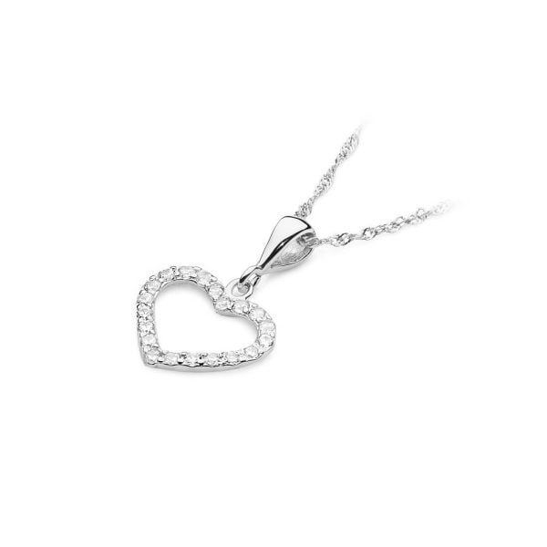 Pendente in Oro Cuore con Diamanti da 0,28 ct