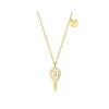 Collana in Argento Lucky Key Dorata con Zirconi