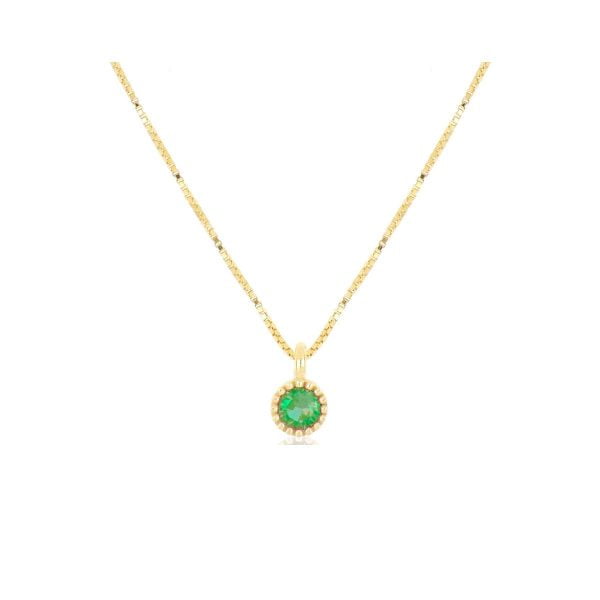 Collier de lumière à points verts petit