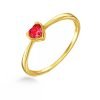 Anello Hearts Kids in Oro e Cubic Zirconia Fucsia