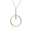 Collana Omega Small Dorata con Zirconi Bianchi