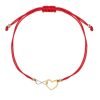 Bracciale Cotton con Infinito e Cuore Rosso