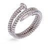 Rhodium-plated Nail Ring