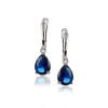 Orecchini con Zircone Goccia Blu