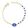 Bracciale Dalia Dorato con Zirconi Blu