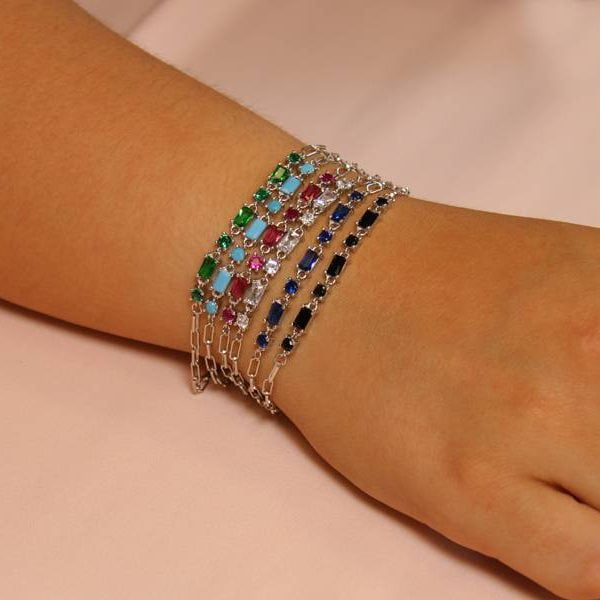 Bracciale Crystal Rodiato con Zirconi Neri