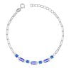 Bracciale Crystal Rodiato con Zircone Blu