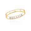 Bracciale Bangle Dorato "S" con Nome Personalizzabile