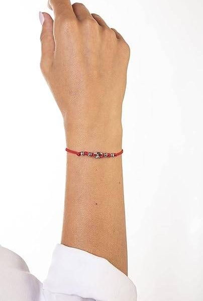 Bracciale Marina Rosso Rodiato con Palline