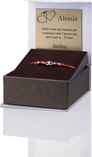 Bracciale Marina Rosso Rodiato con Palline