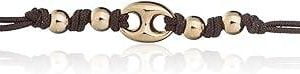 Bracciale Marina Marrone Dorato con Palline