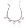 Bracciale Fantasia Rodiato Anellini Rosa