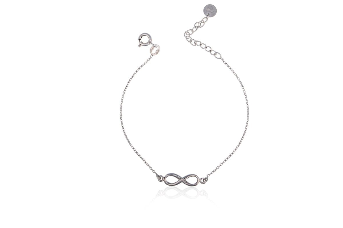 Bracciale Argento Rodiato Infinito