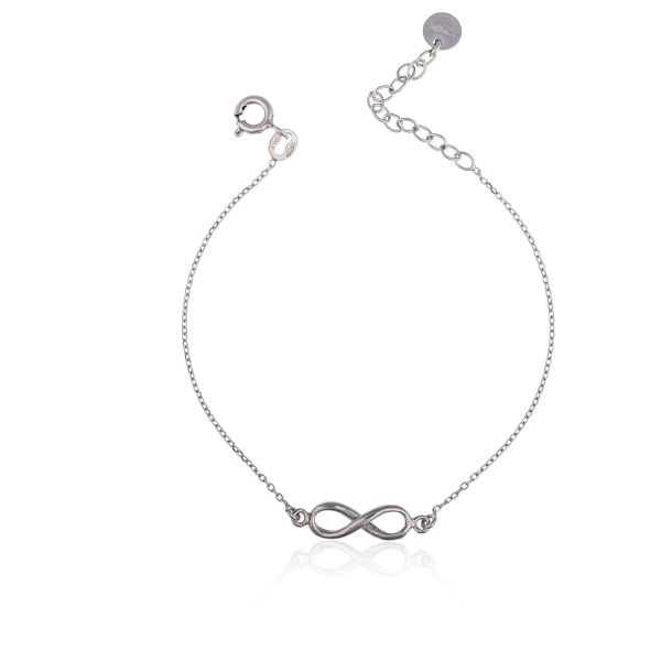 Bracciale Argento Rodiato Infinito