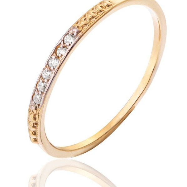 Camille Ring in Gold and White Cubic Zirconia