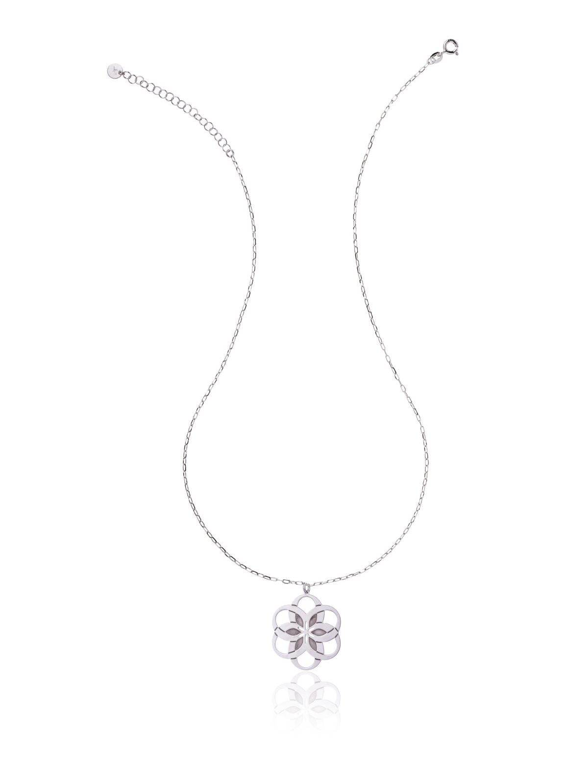 Collana Rodiata con Fiore 6 Petali