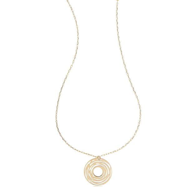 Collana Dorata con Cerchio Spirale