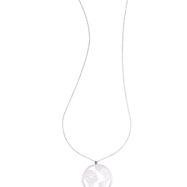 Collana in Argento Rodiata World