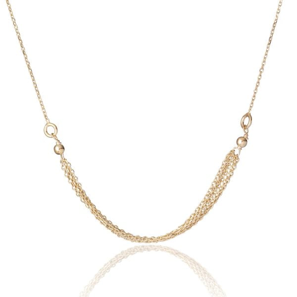 Collana in Argento Dorata Chains