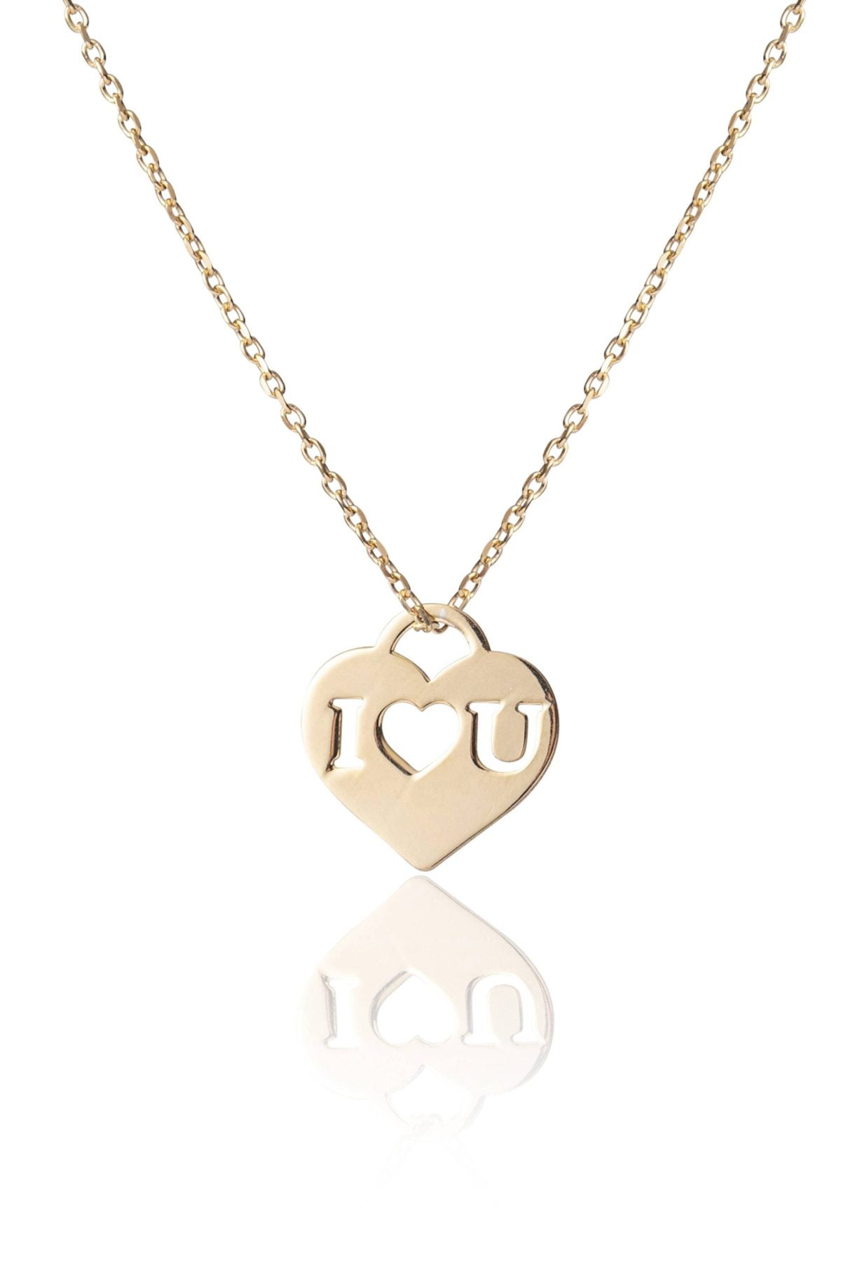 Collana in Argento Dorata Cuore Love